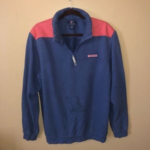 Pink and Blue Vineyard Vine pullover jacket